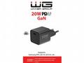 WG - Síťová nabíječka GaN 1x USB-C, PD 20W, 5V-9V-