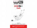 WG - Síťová nabíječka GaN 1x USB-C, PD 35W, bílá