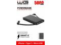 WG - Power Bank 5000 mAh, kabel Micro USB + Type-C