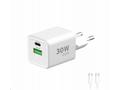 WG - Síťová nabíječka GaN 2x USB 30W, 1x USB-C PD3