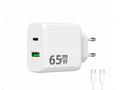 WG - Síťová nabíječka GaN 2x USB 65W, 1x USB-C PD 