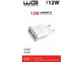 WG - Síťová nabíječka 2x USB-A 2,4A, white