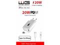 WG - Síťová nabíječka 1x USB-C, PD 20W + kabel Typ