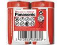 PANASONIC Zinkouhlíkové baterie Red Zinc R20RZ, 2P