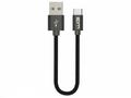 WG - Datový kabel Type-C na USB-A, 20 cm, černá