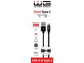 WG - Datový kabel Type-C na USB-A, 50 cm, černá