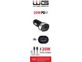 WG - Autonabíječka 1x USB-C, PD 20 W, + kabel Type