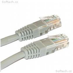 XtendLan Patch kabel Cat5E, UTP - 0,3m, šedý (prod