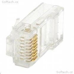 Konektor UTP RJ45 (8p8c), Cat6, 50µm, drát - 100 k