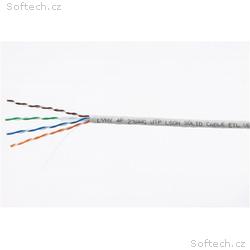 UTP kabel LYNX, Cat6, drát, LS0H, šedý, 305m