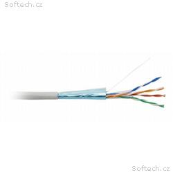 FTP kabel LYNX, Cat6, drát, PVC, Dca, šedý, 305m c