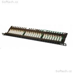 19", 0,5U Patch panel XtendLan 24port, UTP, Cat6, 