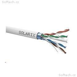 Instalační kabel Solarix FTP, Cat6, drát, PVC, cív