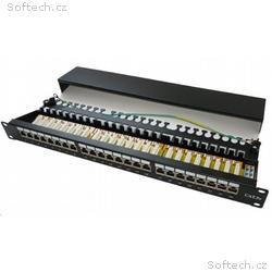 19" Patch panel XtendLan 24port, STP, Cat5E, krone