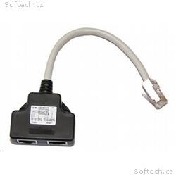 Adaptér rozdvojka RJ45, 1x8p8c, 2x8p4c, PC-PC, stí