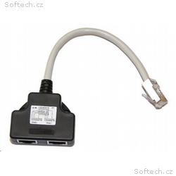 Adaptér rozdvojka RJ45, 1x8p8c, 2x8p4c, TEL-TEL