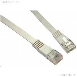 Solarix Patch kabel plochý CAT5E UTP LSOH 2m šedý 