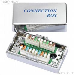 Spojovací box STP Cat5E narážecí, stříbrná