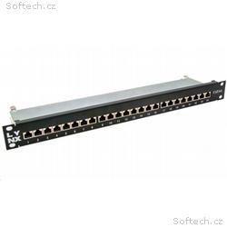 19" Patch panel LYNX 24port, STP, Cat6A, krone, če