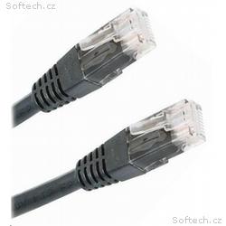 XtendLan patch kabel Cat5E, UTP - 0,25m, černý (pr