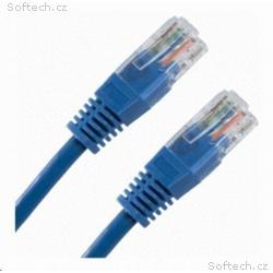 XtendLan patch kabel Cat5E, UTP - 0,25m, modrý (pr