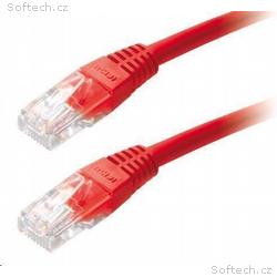 XtendLan patch kabel Cat5E, UTP - 0,25m, červený (