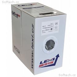 UTP kabel LEXI-Net Cat5E, drát, PVC, bílý, 305m, b