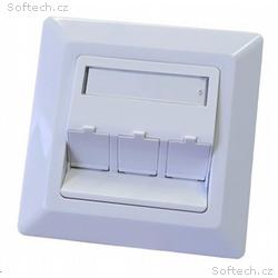 Zásuvka neosazená universální 3 port - 80x80