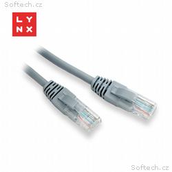 LYNX UTP patch kabel Cat5e, PVC, CCA, 1m, šedý (ba