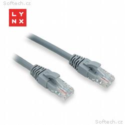 LYNX UTP patch kabel Cat6, PVC, 0,3m, šedý (balení