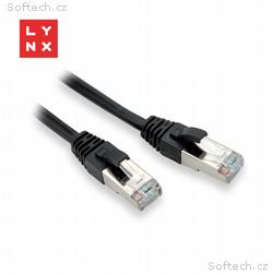 LYNX FTP patch kabel Cat5e PVC, CCA, 0,5m, černý (