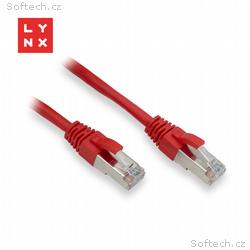 LYNX FTP patch kabel Cat5e PVC, CCA, 3m, červený
