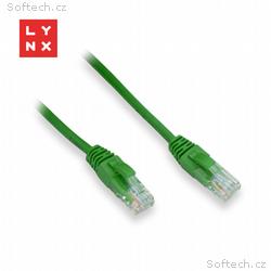 LYNX UTP patch kabel Cat5e, PVC, CCA, 0,1m, zelený