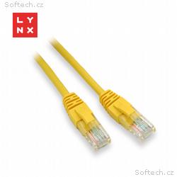 LYNX UTP patch kabel Cat5e, PVC, CCA, 2m, žlutý