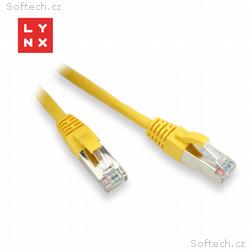 LYNX FTP patch kabel Cat5e PVC, CCA, 0,5m, žlutý (