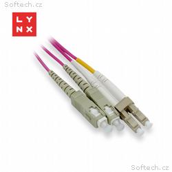 LYNX duplexní patch kabel MM, OM4, LC, SC, 50, 125
