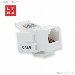 LYNX keystone UTP Cat6, samozařezávací, 90stp., bí