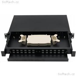 Rozvaděč, 19", optický, 1U, 24× SC simlex nebo 24×