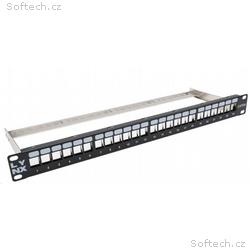 LYNX Patch panel, 19", 24 portů, 1U, Cat5e, 6, 6A,