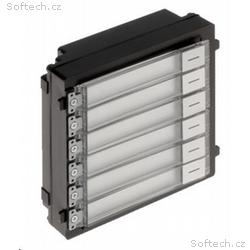 Hikvision DS-KD-KK - modul 6 tlačítek pro IP inter