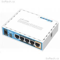 MikroTik hAP ac lite, 650MHz CPU, 64MB RAM, 5x LAN