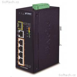 Planet IGS-614HPT, PoE switch, 5x 1000Base-T, 1x S