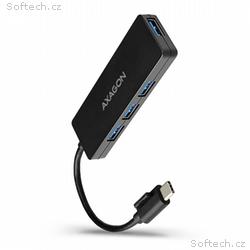 AXAGON HUE-G1C, 4x USB 3.2 Gen 1 SLIM hub, kabel T