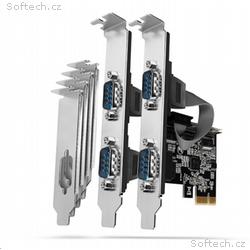 AXAGON PCEA-S4N, PCIe řadič - 4x sériový port (RS2