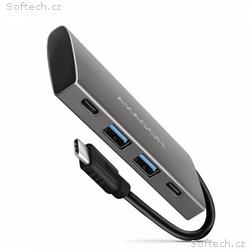 AXAGON HMC-4G2, USB 3.2 Gen 2 10 Gb, s hub, porty 