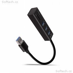 AXAGON HMA-CR3A, USB 3.2 Gen 1 hub, porty 3x USB-A