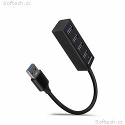 AXAGON HUE-M1A, 4x USB 3.2 Gen 1 MINI hub, kovový,