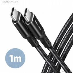 AXAGON BUCM-CM10AB, HQ kabel USB-C <-> USB-C, 1m, 