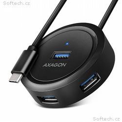 AXAGON HUE-P1C, 4x USB 3.2 Gen 1 ROUND hub, micro 