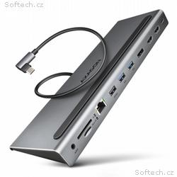 AXAGON HMC-4KX3 USB 5Gbps hub, 3x USB-A, 2x HDMI, 